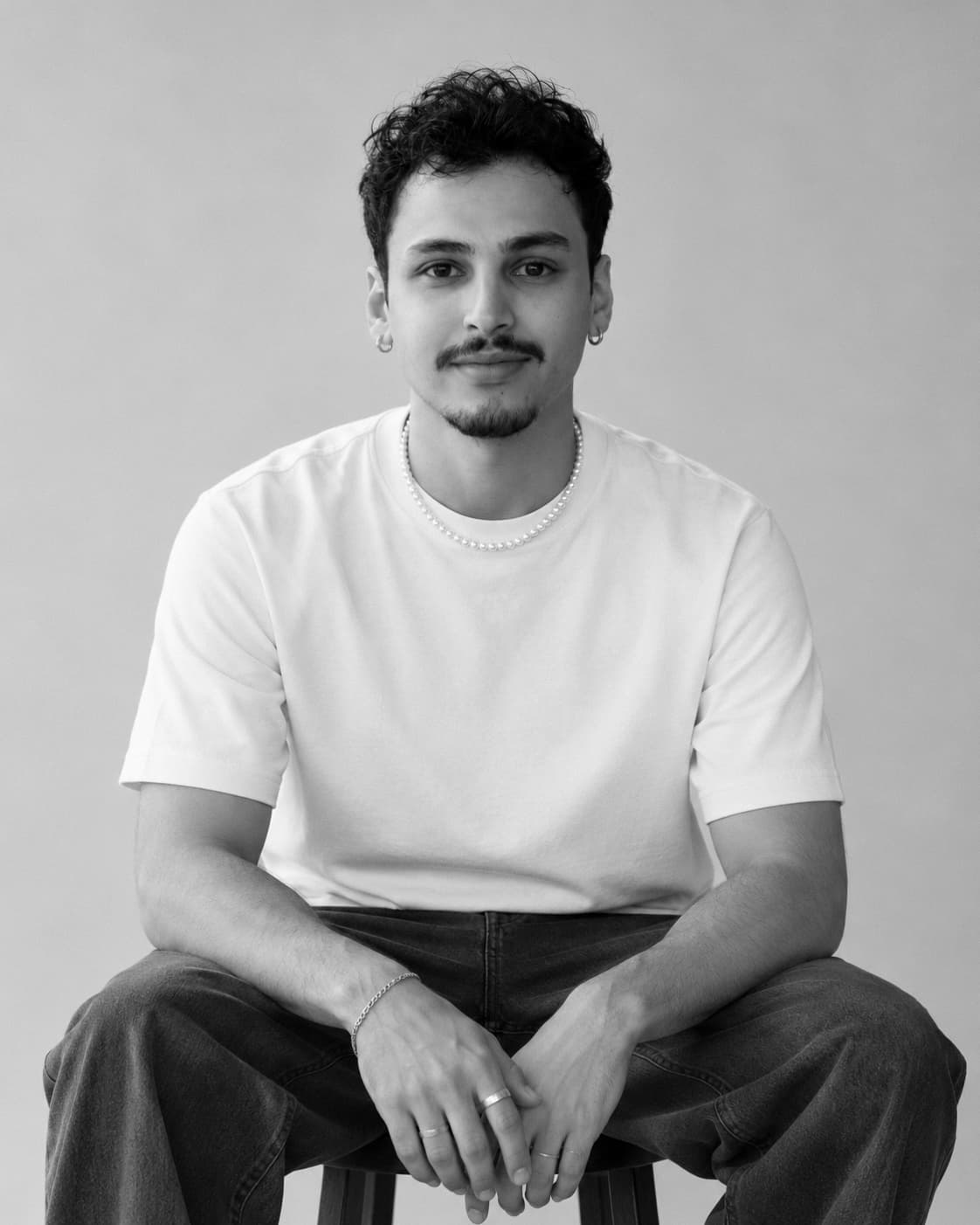 Umut Durgut, black and white portrait